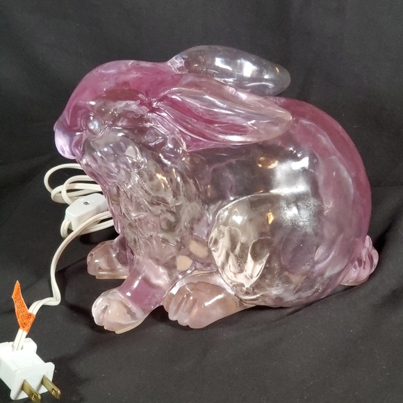 Pink Acrylic Bunny Lamp - Picture 3 of 7